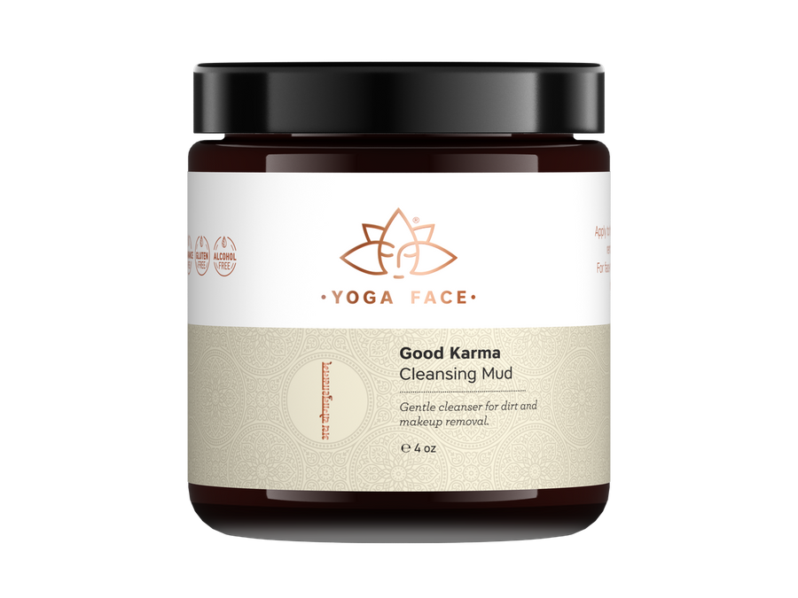 Good Karma Cleansing Mud clay facial cleanser with cardamom and sweet orange by YogaFace