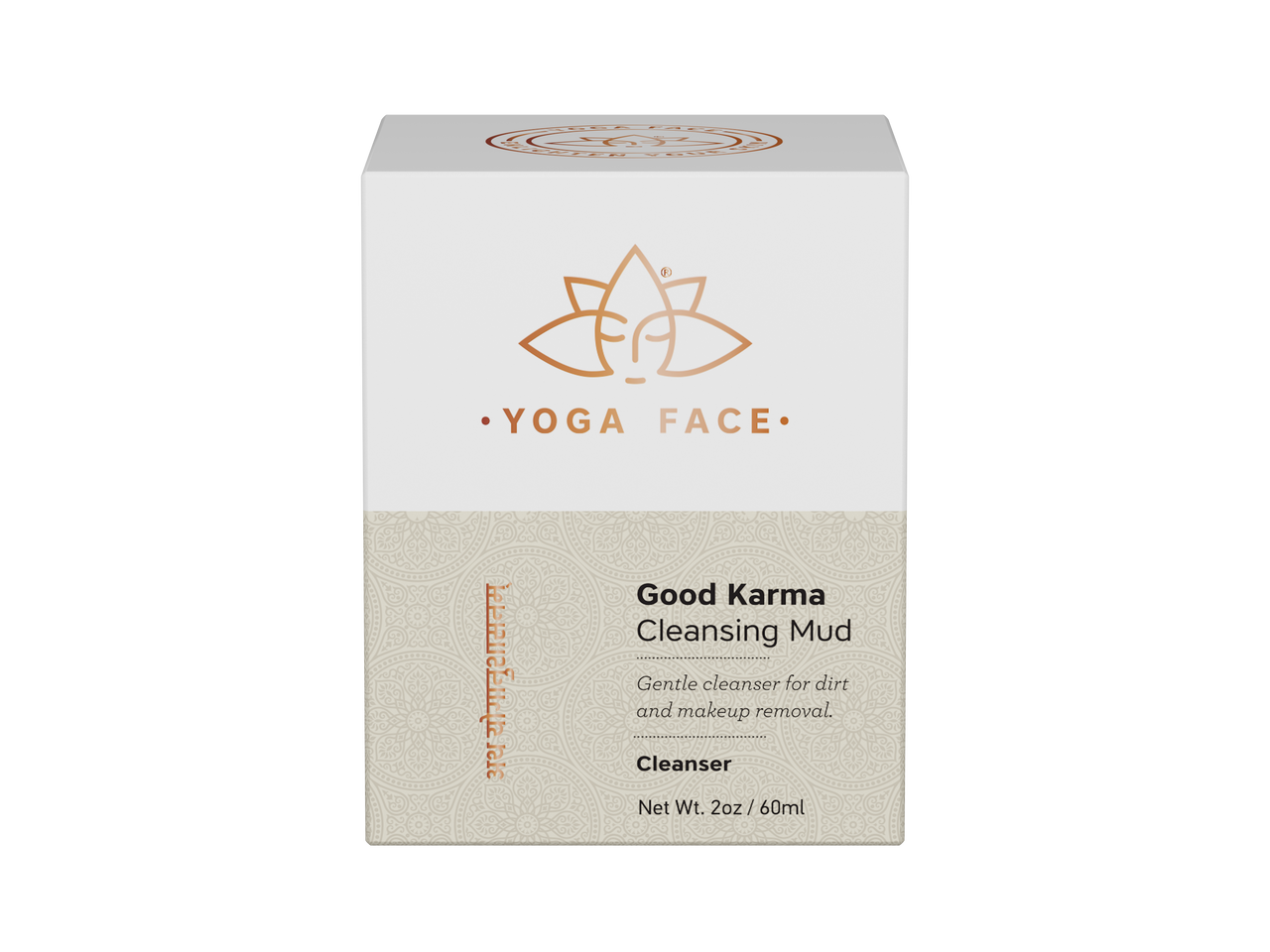 Good Karma Cleansing Mud product box for YogaFace clay facial cleanser