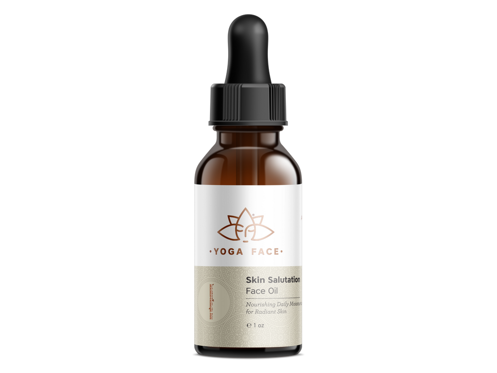 Skin Salutation Face Oil botanical facial oil with ashwagandha rose and sandalwood by YogaFace