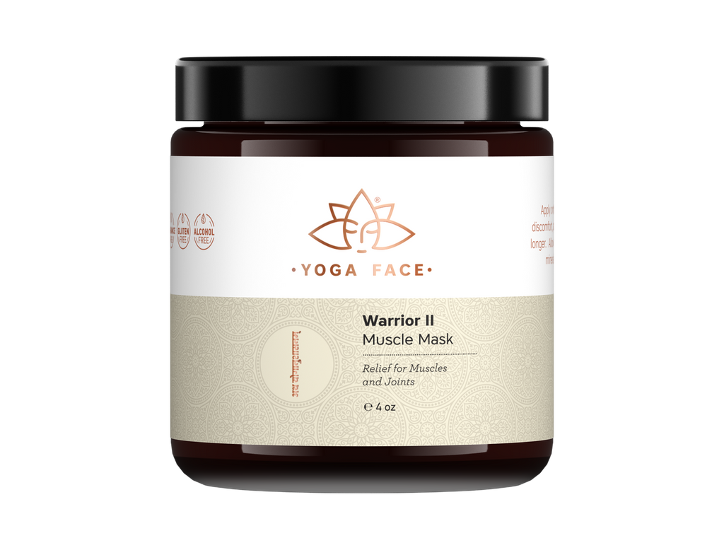 Warrior II Muscle Mask with mineral clay and Ayurvedic-inspired herbs by YogaFace