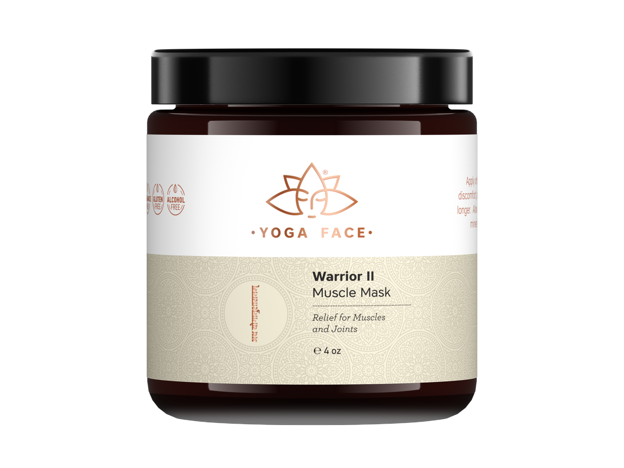 Warrior II Muscle Mask with mineral clay and Ayurvedic-inspired herbs by YogaFace