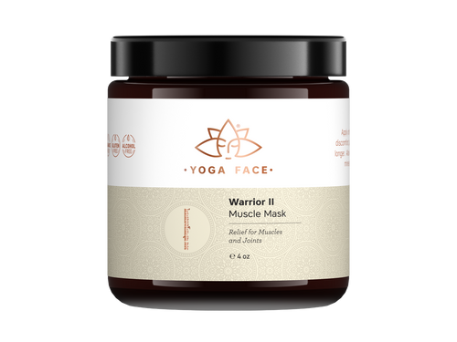 Warrior II Muscle Mask mineral clay body mask by YogaFace
